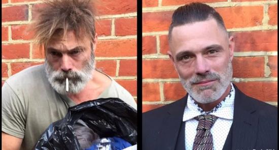 Before and after the "transformation"